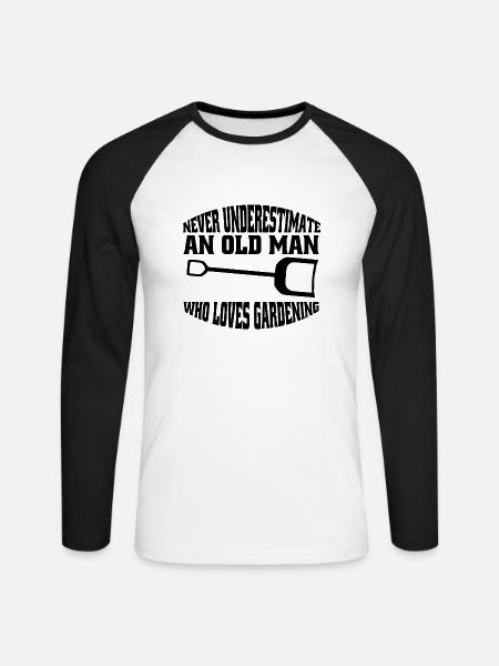 Gärtner Hobbygärtner Garten Geschenk Obstgarten - Unisex Baseballshirt langarm - Weiß/Schwarz