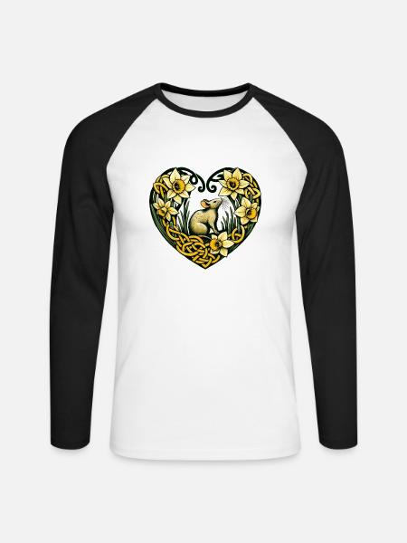 Nagetier-Liebe - Unisex Baseballshirt langarm - Weiß/Schwarz