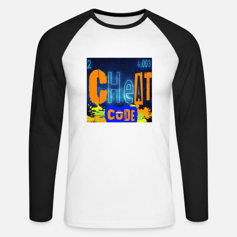 CHEATCODE-CHEMIE - Unisex Baseballshirt langarm - Weiß/Schwarz