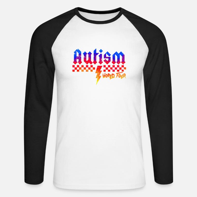 Autismus-Bewusstsein: anders, anders, besser - Unisex Baseballshirt langarm - Weiß/Schwarz