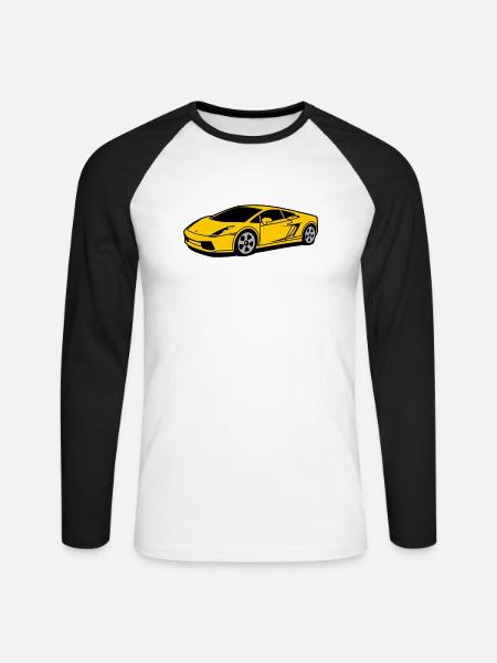 race_car - Unisex Long Sleeve Baseball T-Shirt - white/black