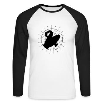 key to your heart - Unisex Long Sleeve Baseball T-Shirt - white/black - Front - Nik (191cm)