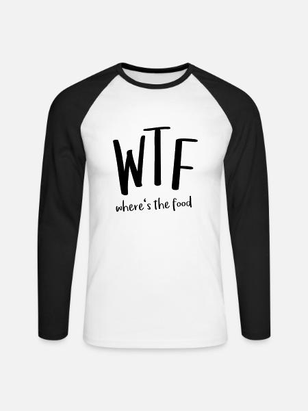 WTF - Unisex Baseballshirt langarm - Weiß/Schwarz