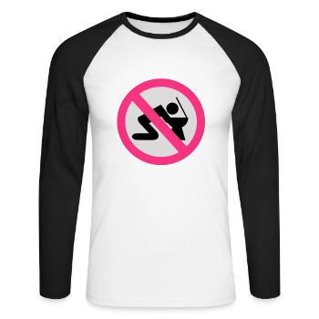 alcohol - Unisex Long Sleeve Baseball T-Shirt - white/black - Front - Nik (191cm)