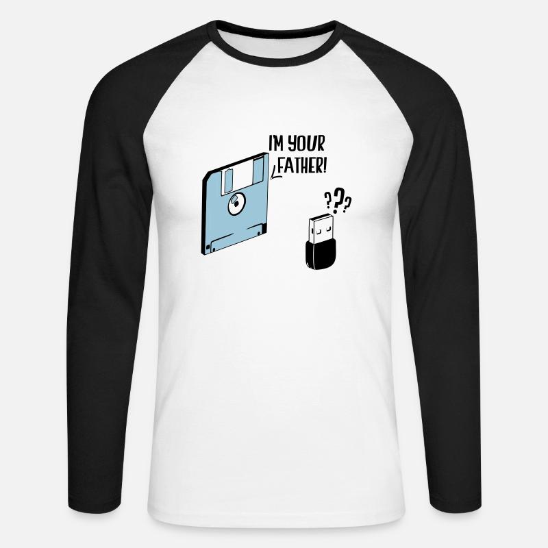 Ich bin dein Vater - Unisex Baseballshirt langarm - Weiß/Schwarz