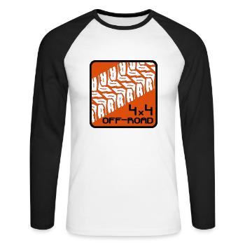 Geländewagen 4x4 Off-Road - Unisex Long Sleeve Baseball T-Shirt - white/black - Front - Nik (191cm)