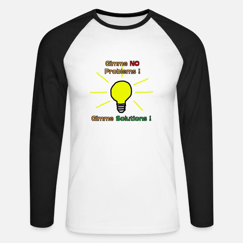Problem Lösung - Unisex Baseballshirt langarm - Weiß/Schwarz