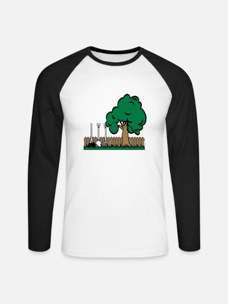 Garden baumgarten tools - Unisex Long Sleeve Baseball T-Shirt - white/black