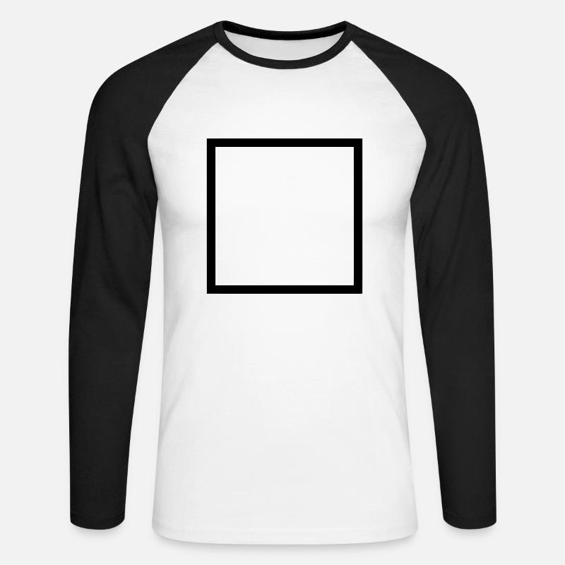 Anpassen / Anpassung / fertigen / Customize it - Unisex Baseballshirt langarm - Weiß/Schwarz