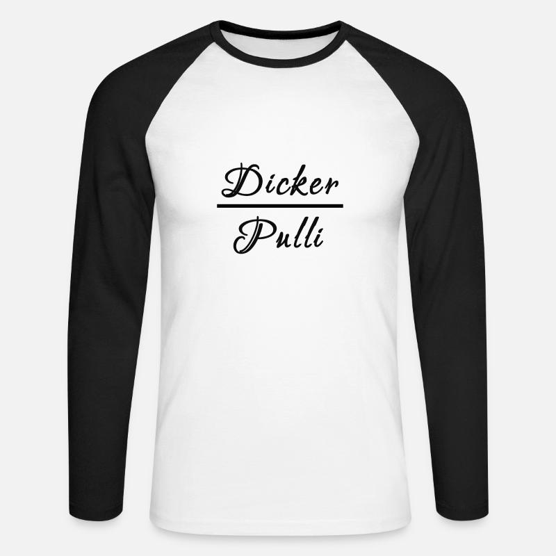 Dicker Pulli - Unisex Baseballshirt langarm - Weiß/Schwarz