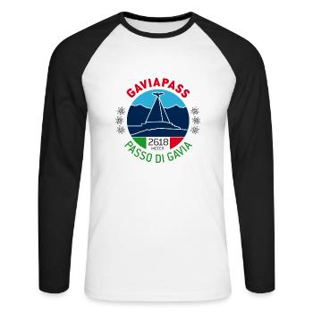 Gaviapass 1 - Unisex Long Sleeve Baseball T-Shirt - white/black - Front - Nik (191cm)