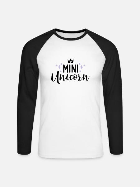 Unicorn - Unisex Baseballshirt langarm - Weiß/Schwarz