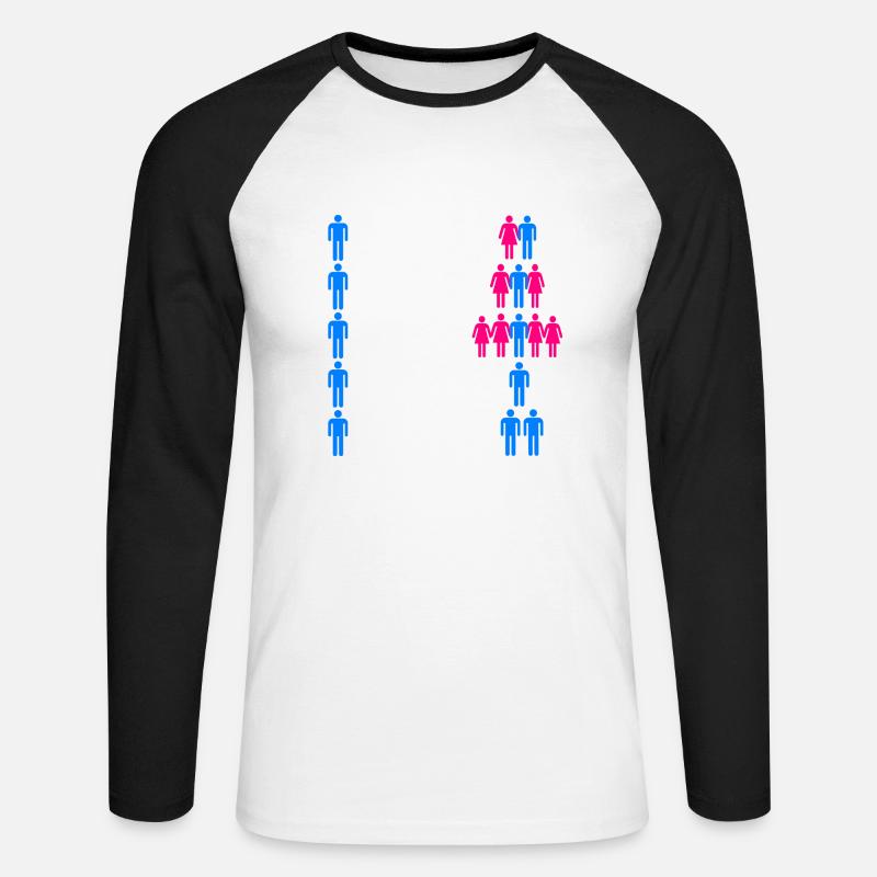 Programmierer - Unisex Baseballshirt langarm - Weiß/Schwarz