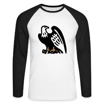 eagle aquila2 - Unisex Long Sleeve Baseball T-Shirt - white/black - Front - Nik (191cm)