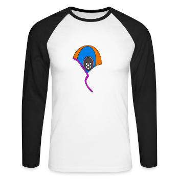 Water Polo Cap - Unisex Long Sleeve Baseball T-Shirt - white/black - Front - Nik (191cm)