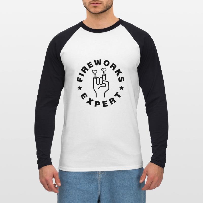 Fireworks Expert Firework Firecracker Pyro Unisex Long Sleeve Baseball T-Shirt