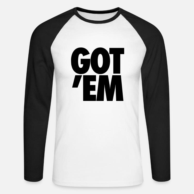 Got em sneaker - Unisex Baseballshirt langarm - Weiß/Schwarz