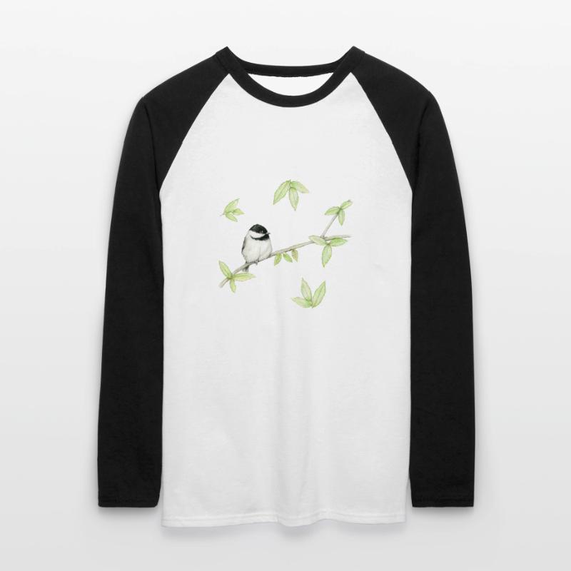 Eine Bleistiftzeichnung eines Mattenkopfes oder Glosskopfes Unisex Baseballshirt langarm