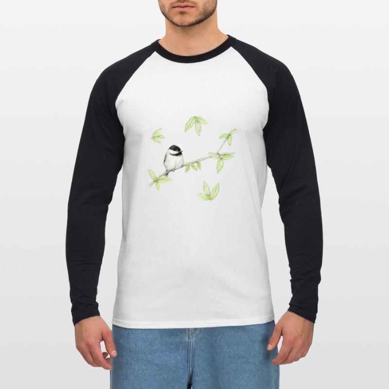 Eine Bleistiftzeichnung eines Mattenkopfes oder Glosskopfes Unisex Baseballshirt langarm