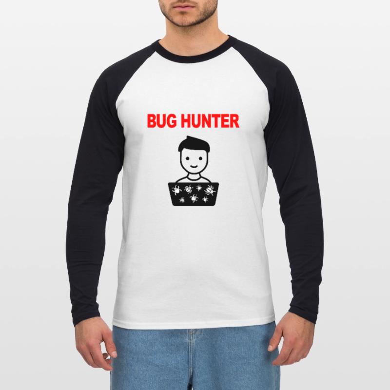 Bug Hunter, Logiciel Testing, Programmeur, IT, Bugs T-shirt baseball manches longues Homme