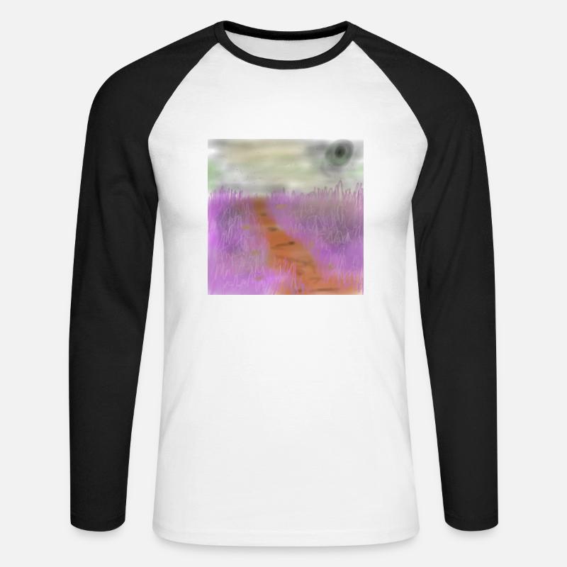 Prato erboso - Maglia da baseball a manica lunga da uomo - bianco/nero