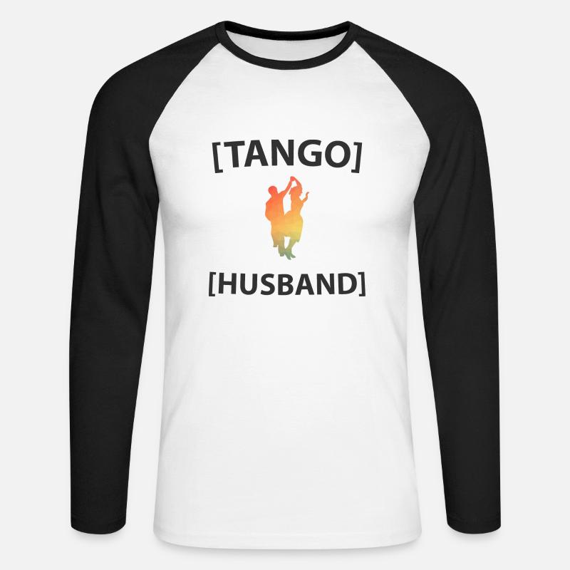 Tango Ehemann - Unisex Baseballshirt langarm - Weiß/Schwarz