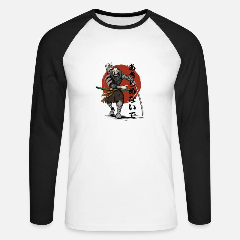 Amputierter Samurai (gOT it!) - Unisex Baseballshirt langarm - Weiß/Schwarz