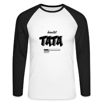 Future tata - T-shirt baseball manches longues Homme - blanc/noir - Devant - Nik (191cm)