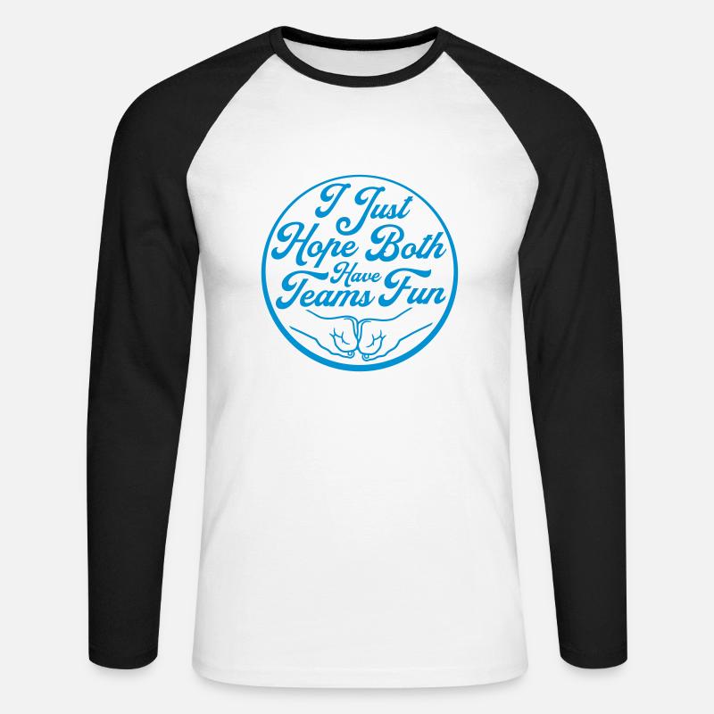 Both Teams Have Fun - Unisex Baseballshirt langarm - Weiß/Schwarz