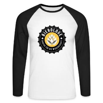 bier biergarten trinkspruch bierologe - Unisex Long Sleeve Baseball T-Shirt - white/black - Front - Nik (191cm)