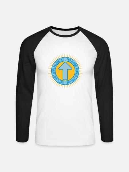What Winners Look Like - Unisex Long Sleeve Baseball T-Shirt - white/black