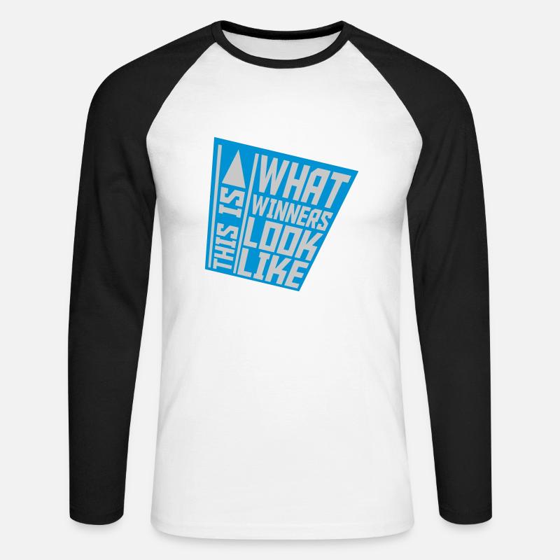 What Winners Look Like - Unisex Baseballshirt langarm - Weiß/Schwarz