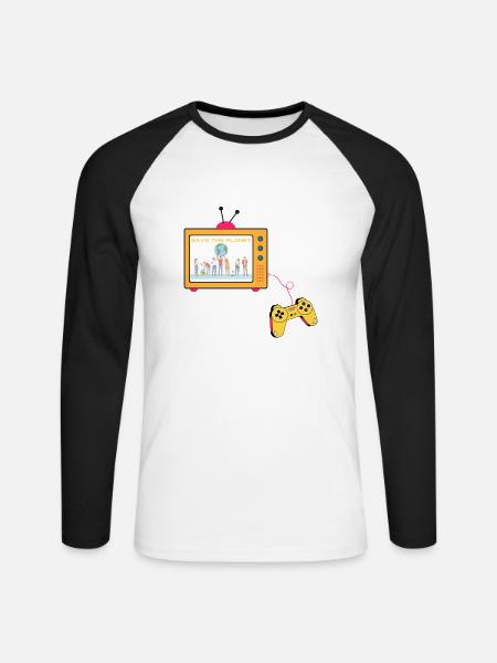 Save the Planet - Unisex Baseballshirt langarm - Weiß/Schwarz