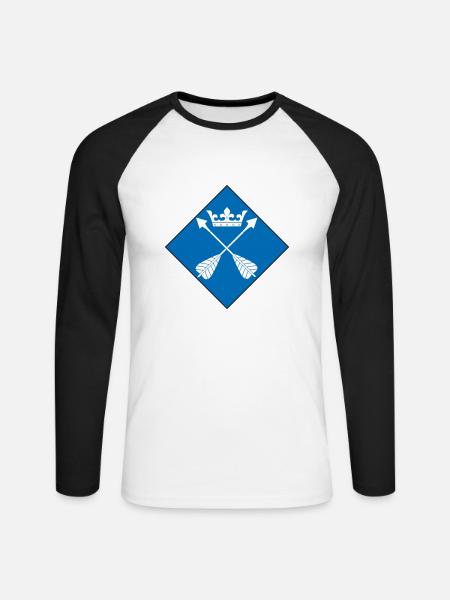 Dalarna - Unisex Long Sleeve Baseball T-Shirt - white/black