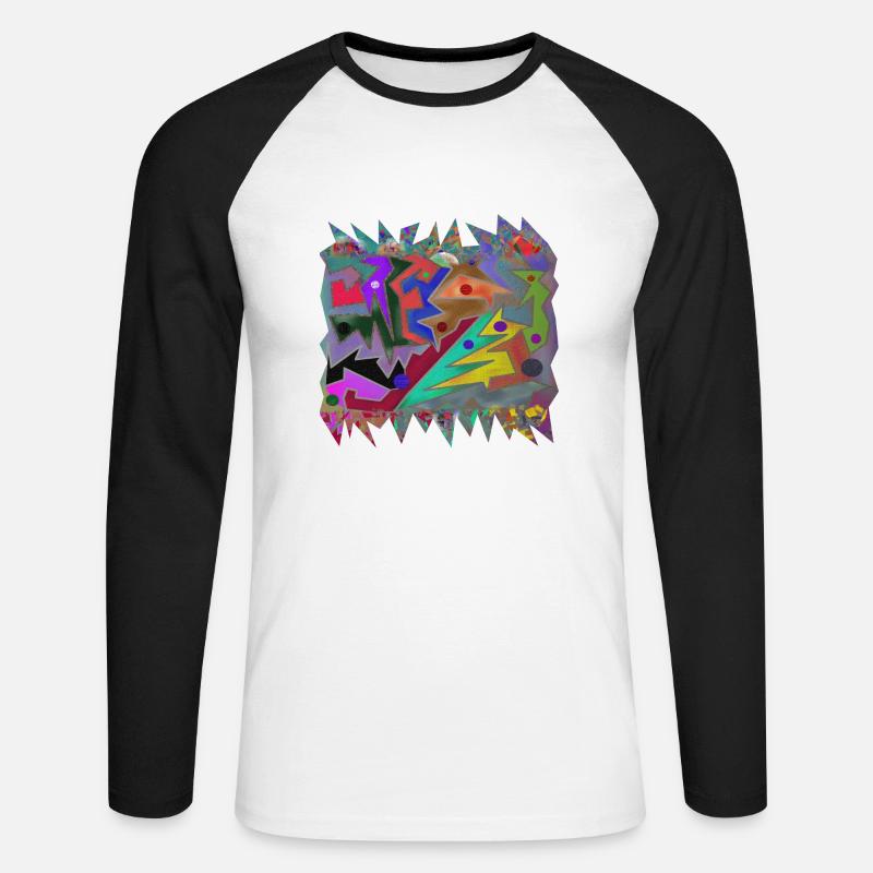 Kruste in der Höhle - Unisex Baseballshirt langarm - Weiß/Schwarz