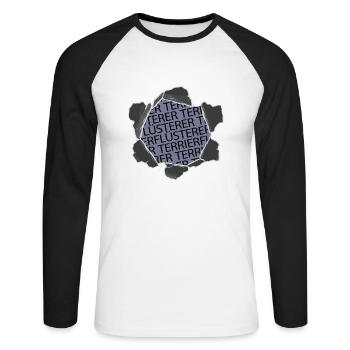 doggie geburtstag geschenk bachhund tier - Unisex Baseballshirt langarm - Weiß/Schwarz - Vorne - Nik (191cm)