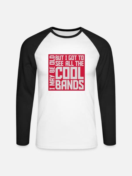 I may be old - Unisex Long Sleeve Baseball T-Shirt - white/black