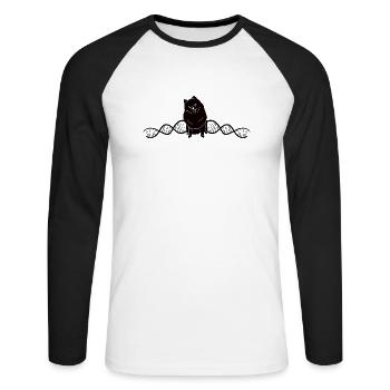 Hunde Labrador Haustier Hund Geschenk Hundehalter - Unisex Baseballshirt langarm - Weiß/Schwarz - Vorne - Nik (191cm)