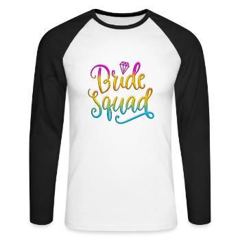 Bride bride wedding stag party bridesmaid party stag party - Unisex Long Sleeve Baseball T-Shirt - white/black - Front - Nik (191cm)
