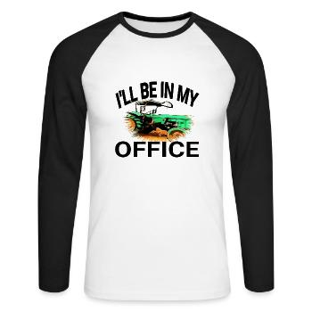 Tractor - Unisex Long Sleeve Baseball T-Shirt - white/black - Front - Nik (191cm)
