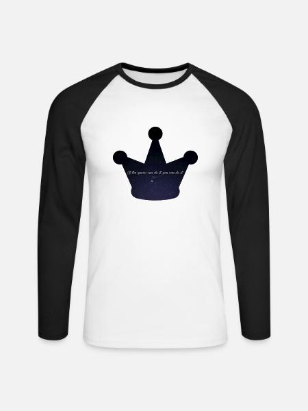 Queen - Unisex Baseballshirt langarm - Weiß/Schwarz