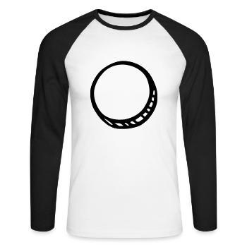 White Hole - T-shirt baseball manches longues Homme - blanc/noir - Devant - Nik (191cm)