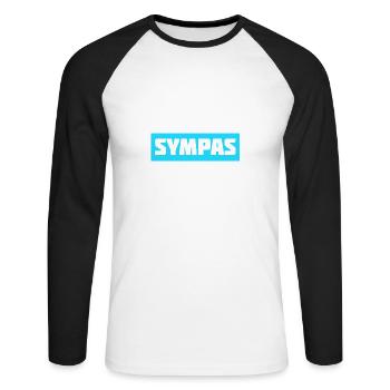 Idee cadeaux homme original , idee cadeaux homme - T-shirt baseball manches longues Homme - blanc/noir - Devant - Nik (191cm)