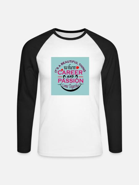 Nurse T shirt design - Unisex Long Sleeve Baseball T-Shirt - white/black