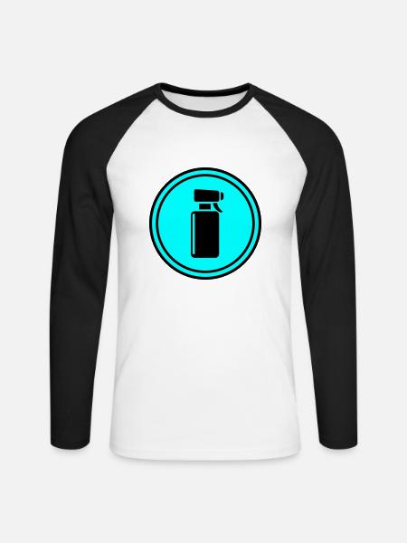 Barber Frisör Kreis - Unisex Baseballshirt langarm - Weiß/Schwarz