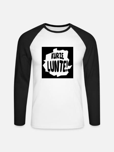 kurze lunte - Unisex Baseballshirt langarm - Weiß/Schwarz