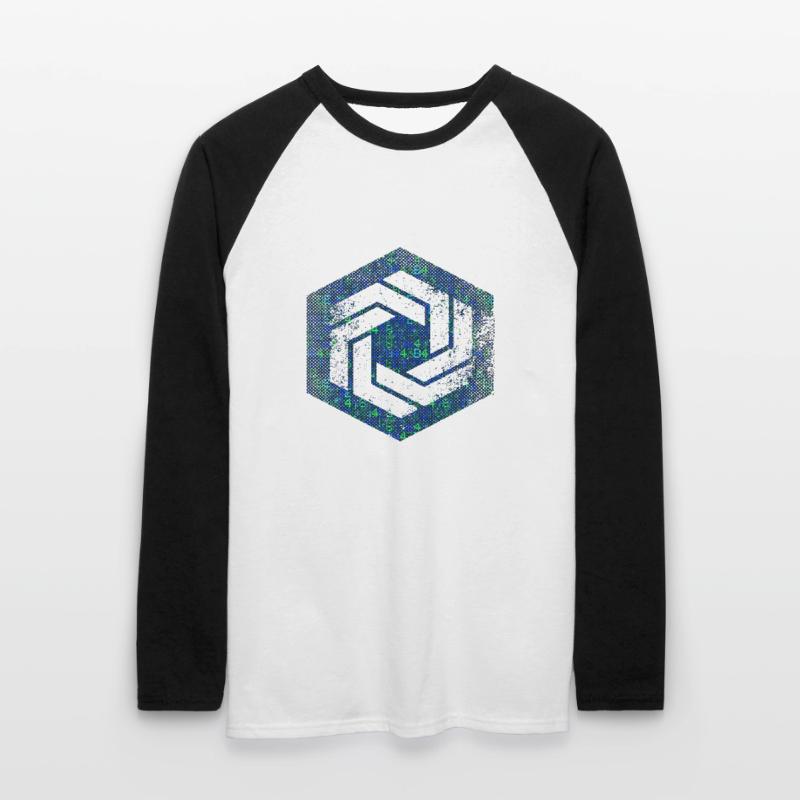 Hexagon-Programmierung Programmierer Codierung geometrisch Unisex Baseballshirt langarm