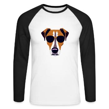 Dog Owner Terrier Dog Owner Dogs Dog - Unisex Long Sleeve Baseball T-Shirt - white/black - Front - Nik (191cm)