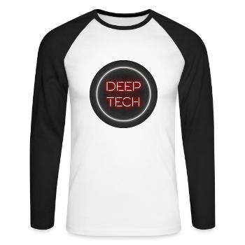 DEEP TECH - Unisex Long Sleeve Baseball T-Shirt - white/black - Front - Nik (191cm)