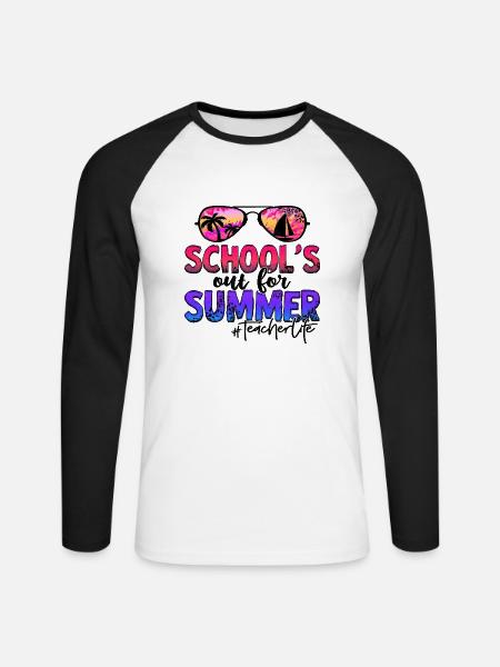 Abschlussfeier 2024 Abiturfeier - Unisex Baseballshirt langarm - Weiß/Schwarz